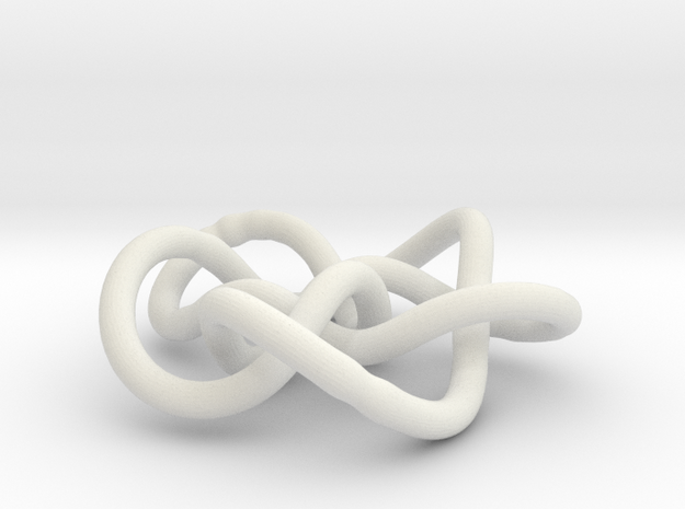 Prime Knot 8.16 in White Natural Versatile Plastic