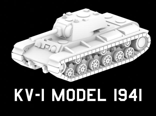 KV-1 Model 1941 in White Natural Versatile Plastic: 1:220 - Z