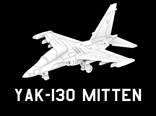 Yak-130 Mitten (Clean) in White Natural Versatile Plastic: 1:220 - Z