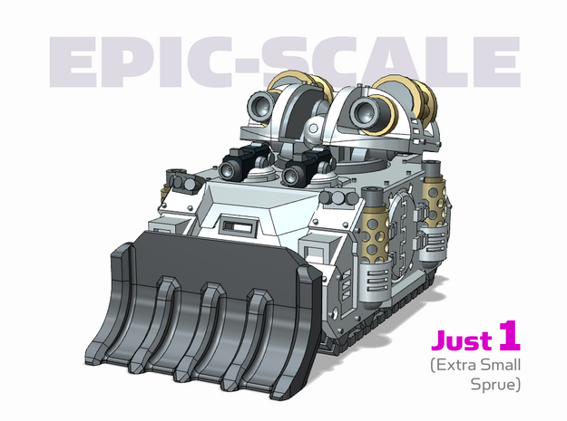 Epic-Scale : Mk2D Scorpio Rocket Launcher in Tan Fine Detail Plastic: Extra Small