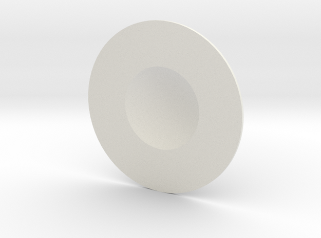 Dome for inverted Alpha Centuri Saucer in White Natural Versatile Plastic