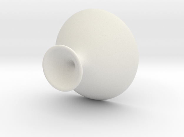 Bowl #7 in White Natural Versatile Plastic: Medium
