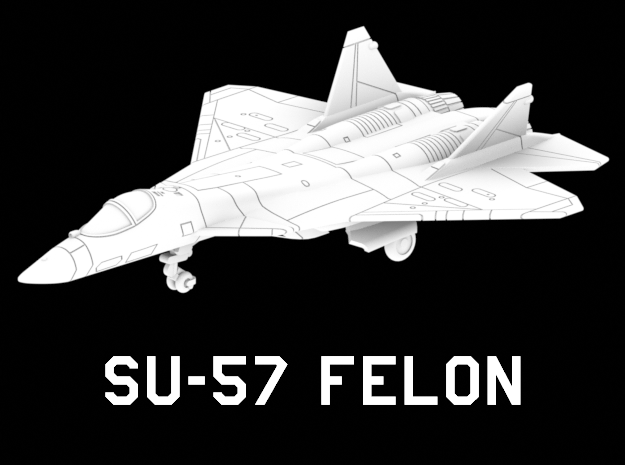 Su-57 Felon in White Natural Versatile Plastic: 1:220 - Z