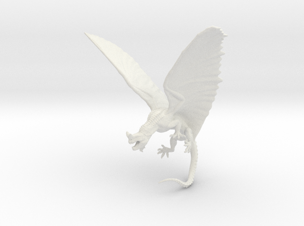 Cork dragon - 8.74 x 4.89 x 8.77 cm in White Natural Versatile Plastic
