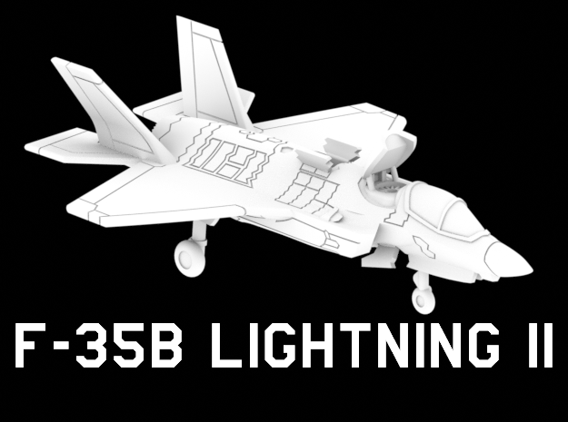 F-35B Lightning II (Clean, Vertical) in White Natural Versatile Plastic: 1:220 - Z