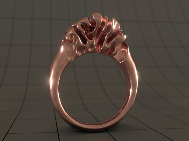 Differential Growth Ring size 58 in Polished Copper