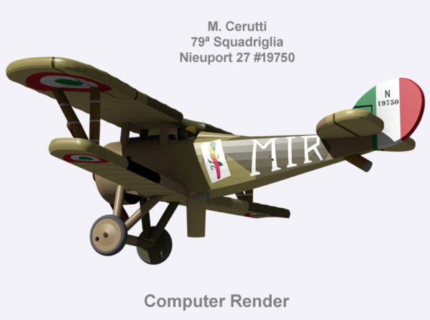 Marziale Cerutti Nieuport 27 (full color) in Natural Full Color Nylon 12 (MJF)