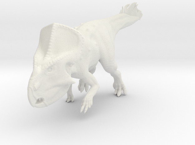 Protoceratops Quilled (1:12 scale model) in White Natural Versatile Plastic