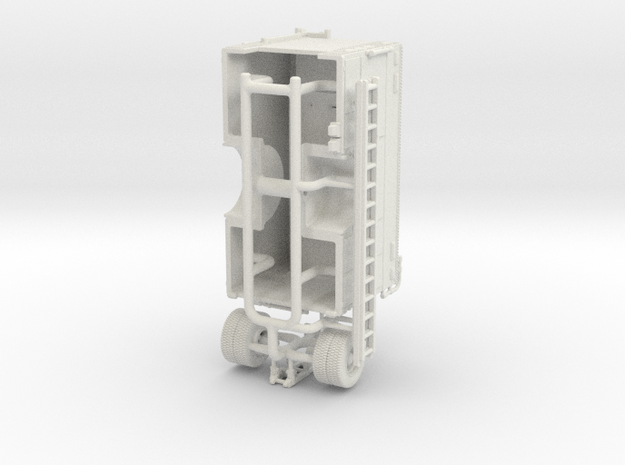 1/87 SQUAD Body w/ Ladder Rack compartment doors in White Natural Versatile Plastic
