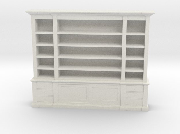 1:48 Faubourg Large Bookcase  in White Natural Versatile Plastic