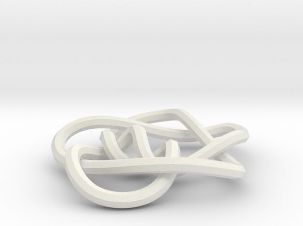 small 8-5 mobius knot in White Natural Versatile Plastic