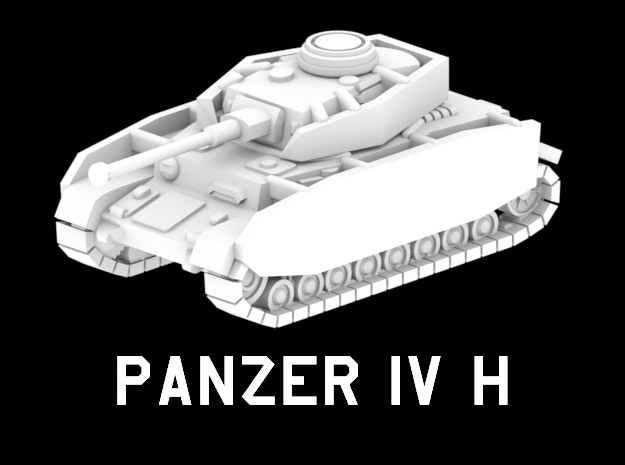Panzer IV H in White Natural Versatile Plastic: 1:220 - Z