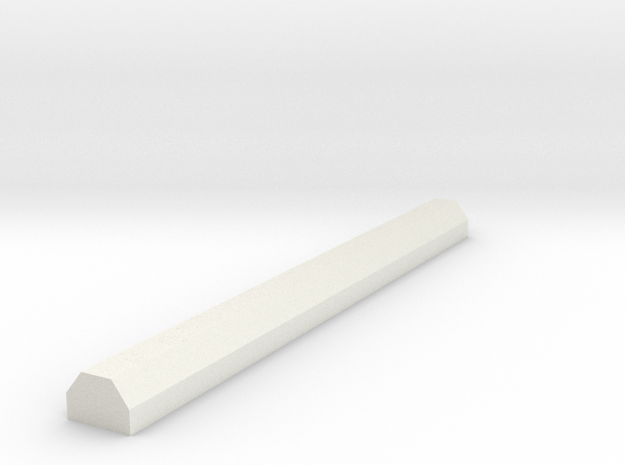 1:24 Scale Parking Space Protection in White Natural Versatile Plastic