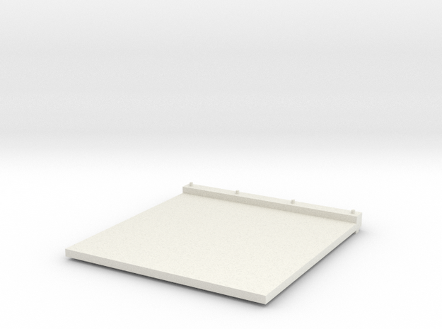 TA02 PLAIN REAR WHEEL MUD FLAP 1-24 SCALE in White Natural Versatile Plastic