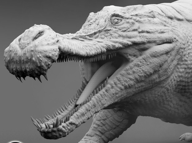 Sarchosuchus 1/100 in White Natural Versatile Plastic