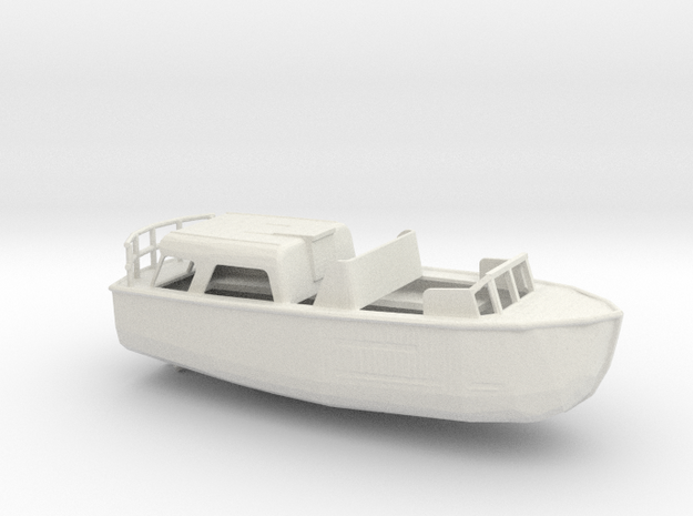 1/96 Scale 28 ft Personnel Boat Mk 5 in White Natural Versatile Plastic