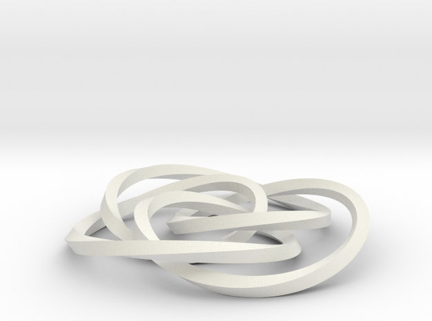 small cycloid knot in White Natural Versatile Plastic