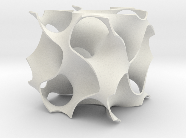 Gyroid surface in White Natural Versatile Plastic