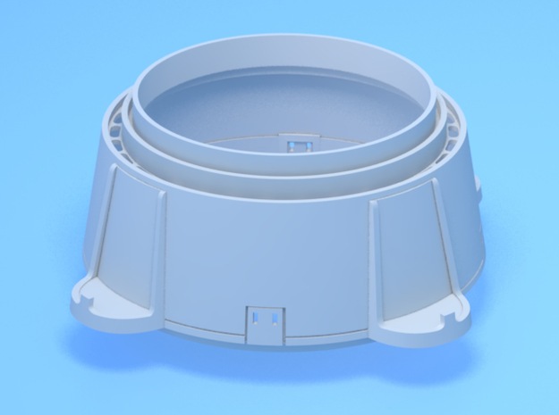 1/350 Refit Accurate Deflector Housing Replacement in White Smooth Versatile Plastic