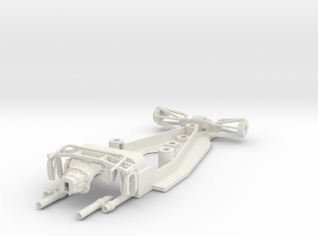 Brabham BT46 Scalextric Policar conversion chassis in White Natural Versatile Plastic