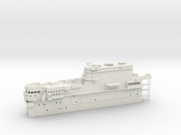 1/200 USS Enterprise Island Structure in White Natural Versatile Plastic