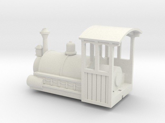 mine train rollercoaster front car in White Natural Versatile Plastic: 1:87 - HO