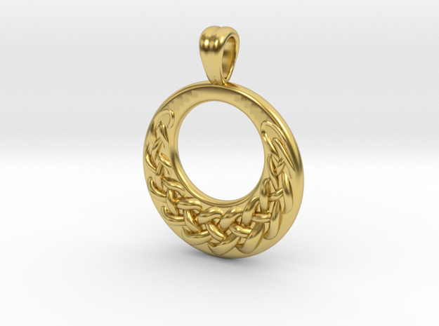 A celtic moon in Polished Brass