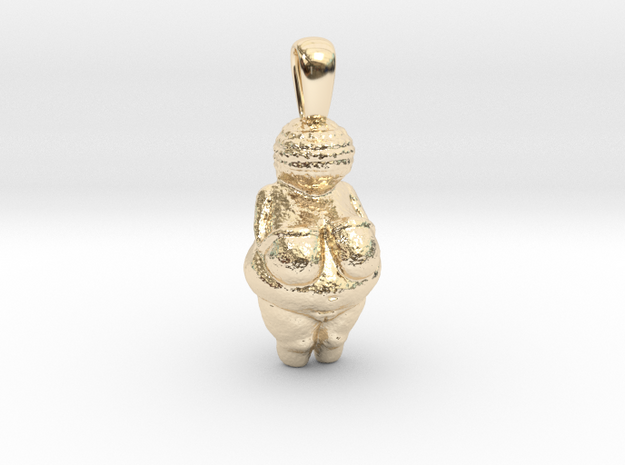 Venus of Willendorf Pendant in 14k Gold Plated Brass
