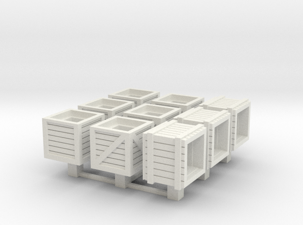 HO/OO Crate Assortment set of 12 in Basic Nylon Plastic