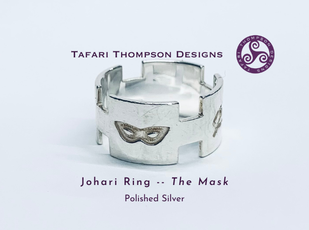 The Johari Ring in Polished Silver: 7.5 / 55.5