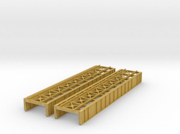 Two Deck plate Girder bridge no supports Z scale in Tan Fine Detail Plastic