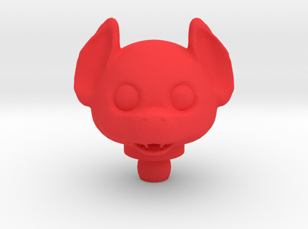 Mini Glyos Bat Head. in Red Processed Versatile Plastic