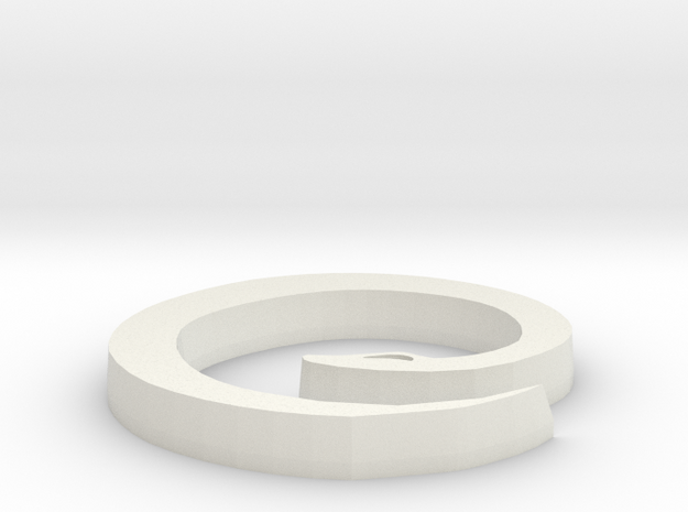 Snake Pendant 2 in White Natural Versatile Plastic