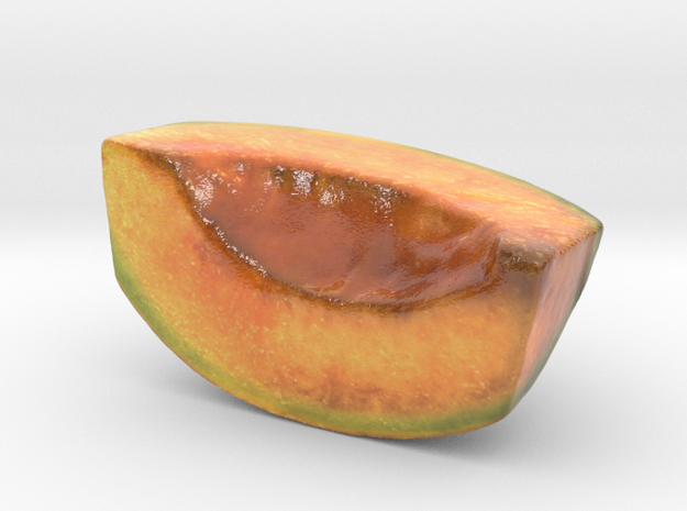 The Melon-Quarter-mini in Glossy Full Color Sandstone