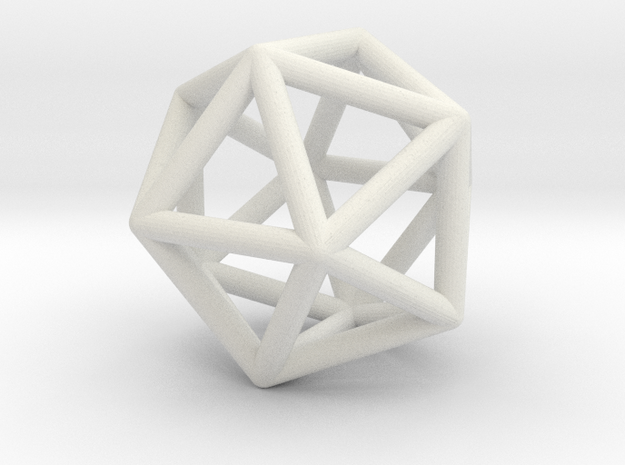 Geometry Pendant in White Natural Versatile Plastic