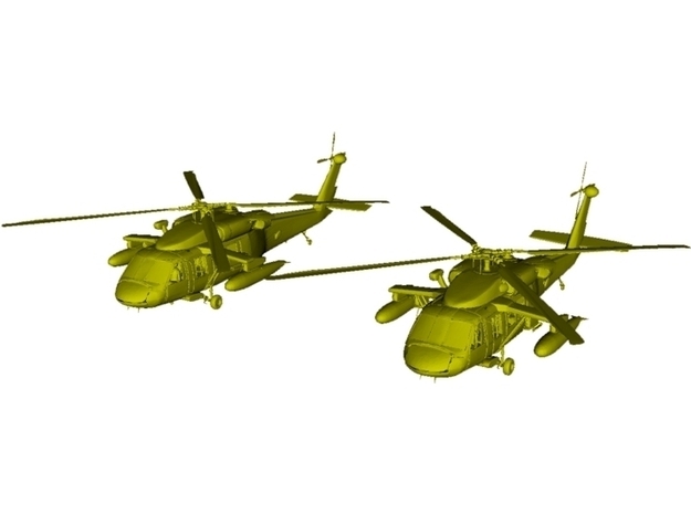 1/400 scale Sikorsky UH-60 Black Hawk x 2 in Tan Fine Detail Plastic