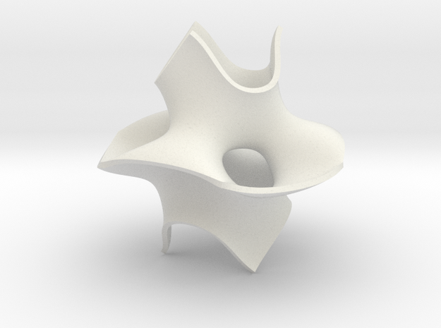 Cube bounded isosurface in White Natural Versatile Plastic