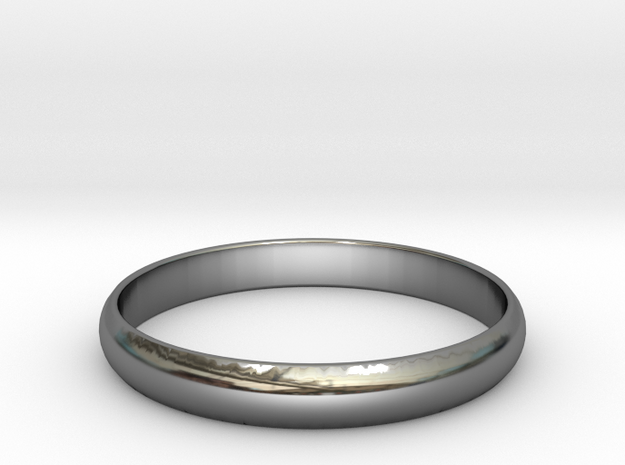 Standard wedding band in Fine Detail Polished Silver: 5 / 49