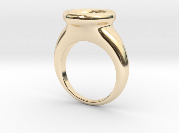 Ring base for your stone in 14k Gold Plated Brass: 5.5 / 50.25