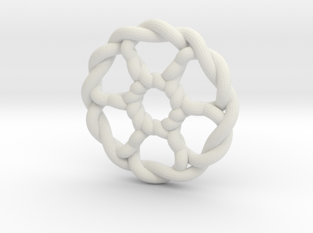 Celtic Knots 07 (small) in White Natural Versatile Plastic