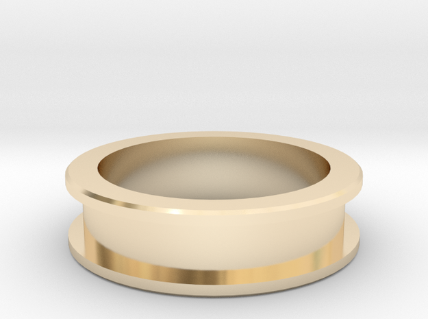 Base ring for inlay All sizes, Multisize in 14k Gold Plated Brass: 7.5 / 55.5