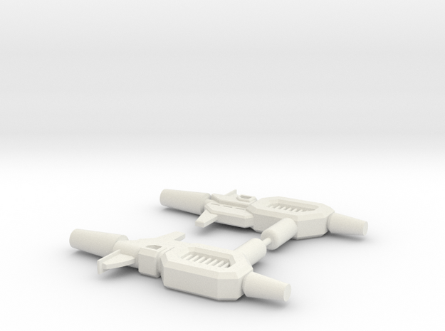 Kup Pistols (pair) in White Natural Versatile Plastic