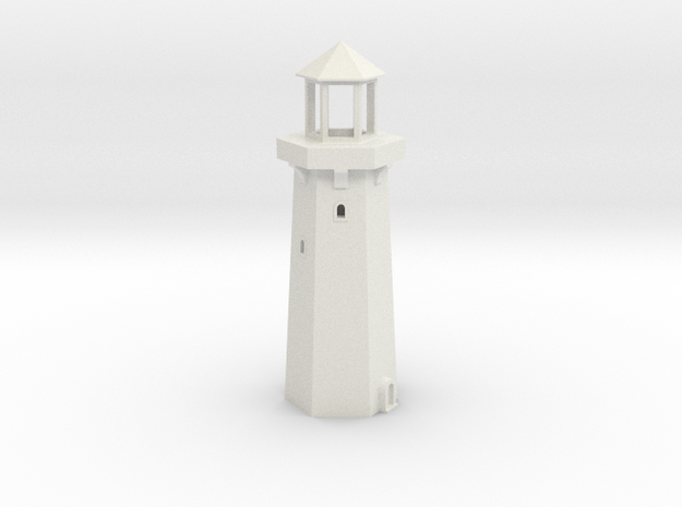 1/200th scale Lighthouse in White Natural Versatile Plastic