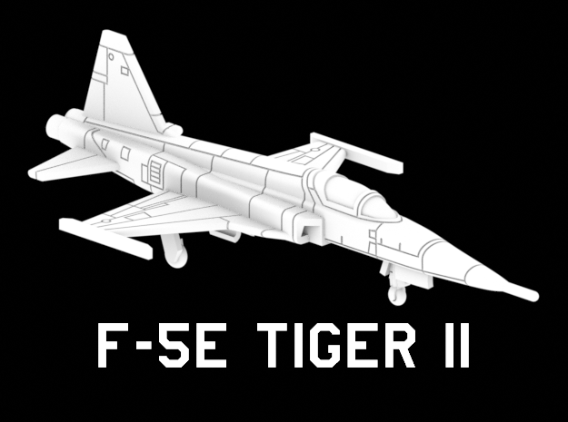 F-5E Tiger II (Clean) in White Natural Versatile Plastic: 1:220 - Z