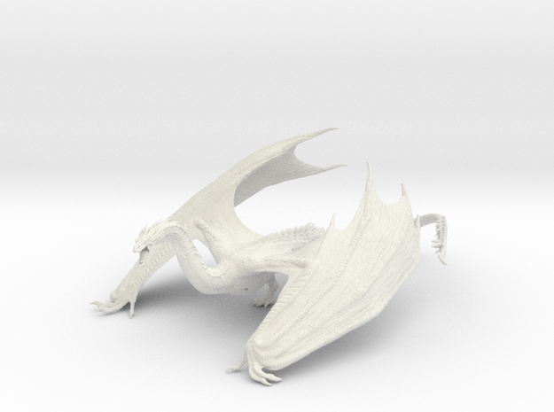 Dragon 2 Pose 1  in White Natural Versatile Plastic