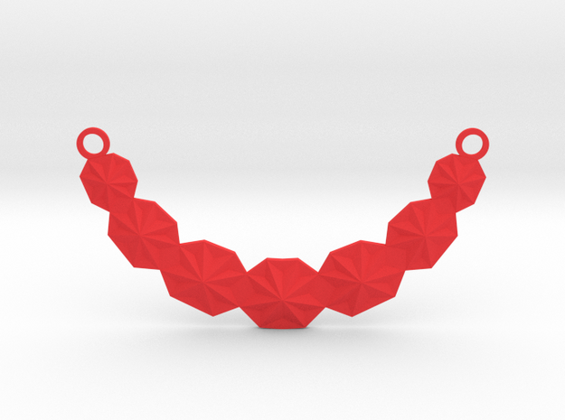 Necklace in Red Smooth Versatile Plastic