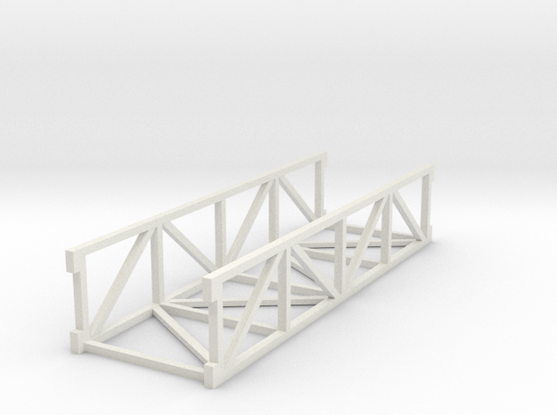'HO Scale' - 20' Conveyor Bridge in White Natural Versatile Plastic