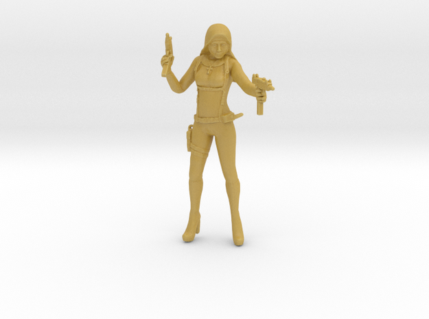 Assassin Nun miniature model for games dnd rpg wh in Tan Fine Detail Plastic
