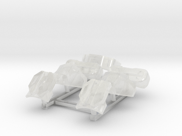 MCX Halo helmet attachments pack 1 in Clear Ultra Fine Detail Plastic