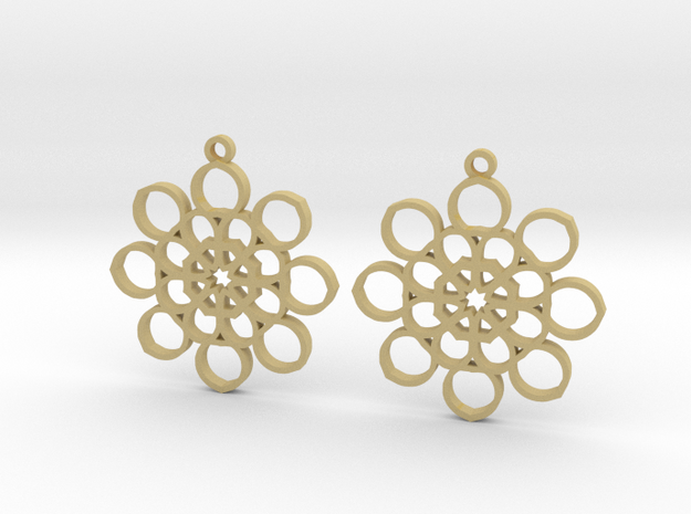 earrings in Tan Fine Detail Plastic